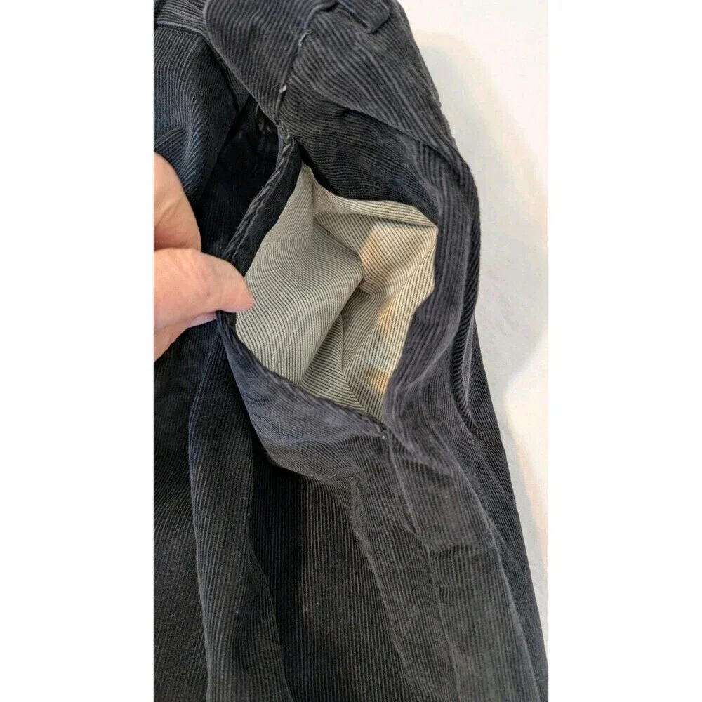 Dockers Men’s Corduroy Pants 32x30 Black Flat Front Classic Fit 100% Cotton NWT